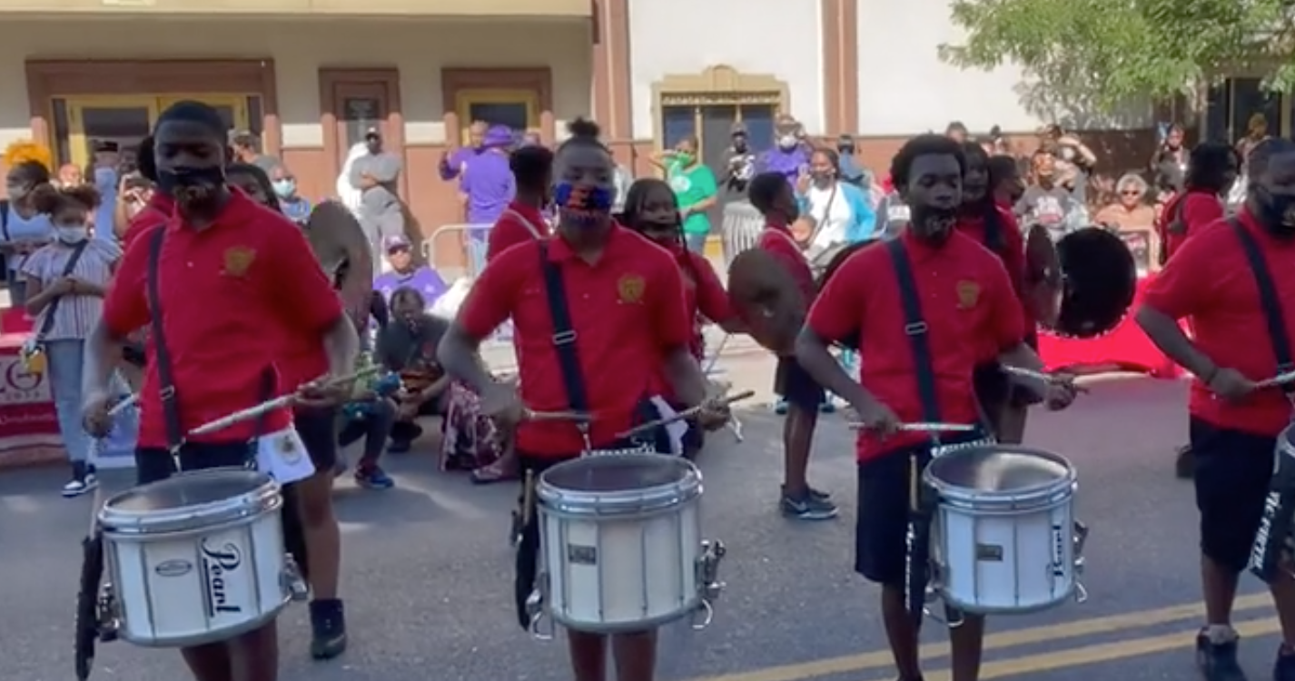 group playing drums